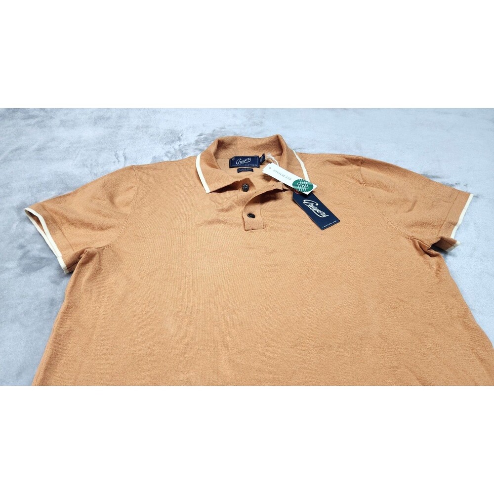 Grayers Mens Medium Butterrum Cloud Cotton Viscose Sweater Polo NWT